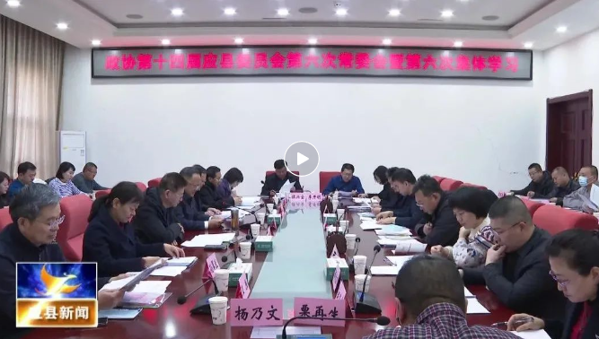 政协第十四届应县委员会召开第六次常委会暨第六次集体学习会议