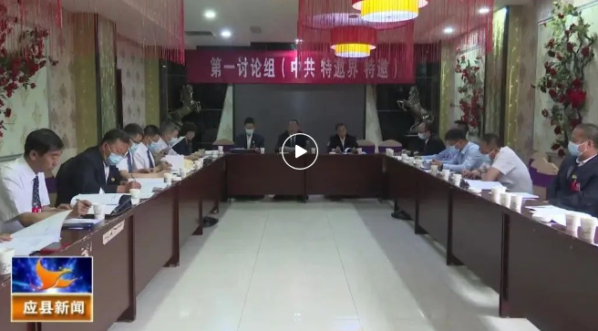 出席政协应县十四届二次会议的委员分组讨论《政协常委会工作报告》和《政协提案工作情况报告》